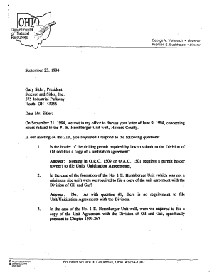 Ohio Oil and Gas Well Drilling Permit