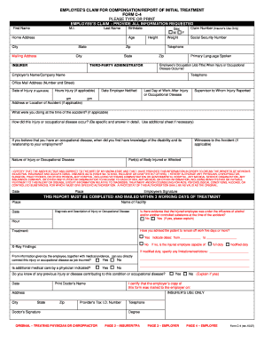 Employee’s Claim for Compensation Form C-4