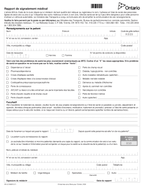 Rapport de signalement médical
