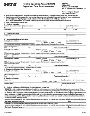 Aetna Dependent Care Reimbursement Form