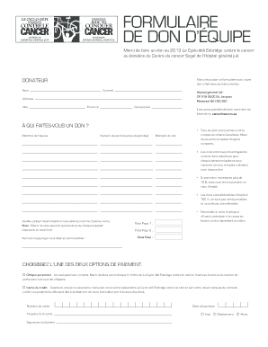 Team Donation Form