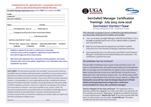 ServSafe Manager Registration Form