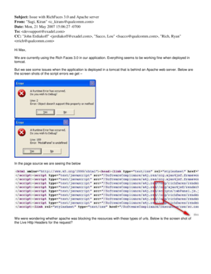 Issue with RichFaces 30 and Apache server - JBoss Issue Tracker - issues jboss