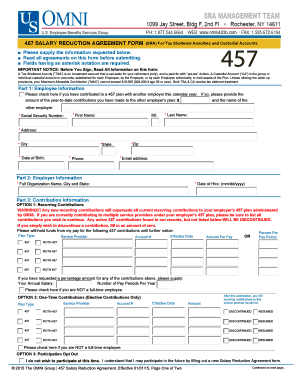 457 Salary Reduction Agreement Form