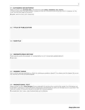 Author Questionnaire