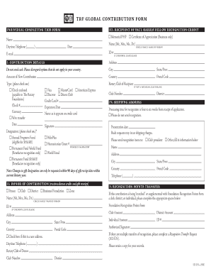 TRF Global Contribution Form