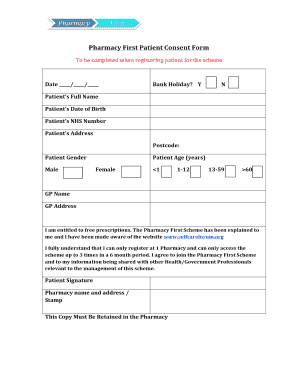 Pharmacy First Patient Consent Form