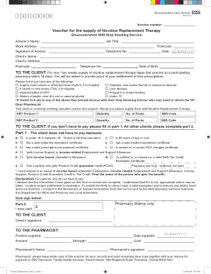 Nicotine Replacement Therapy Voucher