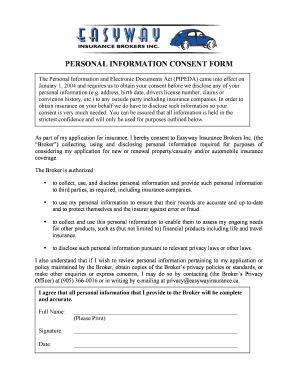 Personal Information Consent Form
