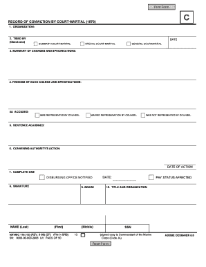 Record of Conviction by Court-Martial (1070)