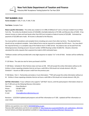 New York Fiduciary Income Tax Return