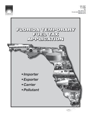 Florida Temporary Fuel Tax Application DR-156T