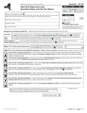 New York State Quarterly Sales and Use Tax Return