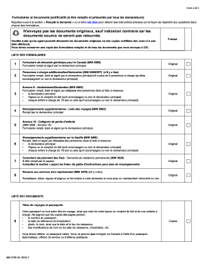 Liste de contrôle des documents Résidence permanente - Catégorie de garde d'enfants