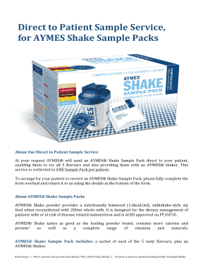Direct to Patient Sample Service Form
