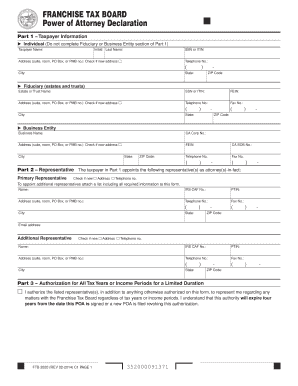 California Power of Attorney Declaration