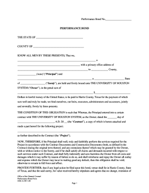 Performance Bond Agreement