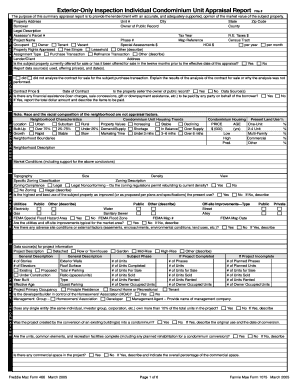 Freddie Mac Form 466 Condominium Unit Appraisal Report