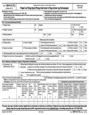 IRS Form 13614-C (TL) Tax Interview and Review
