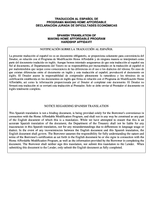 Declaración Jurada de Dificultades Económicas