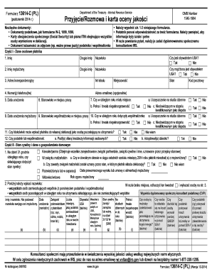 IRS Form 13614-C Tax Interview and Quality Review