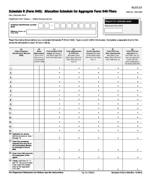 Schedule R Form 940 Allocation
