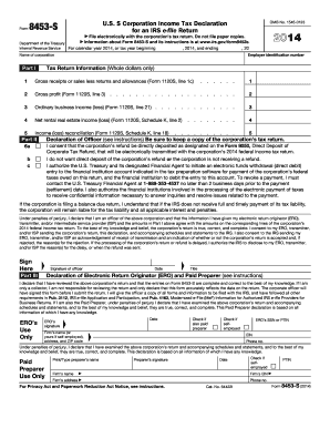 Form 8453-S for IRS e-file Return