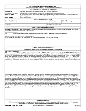 Developmental Counseling Form