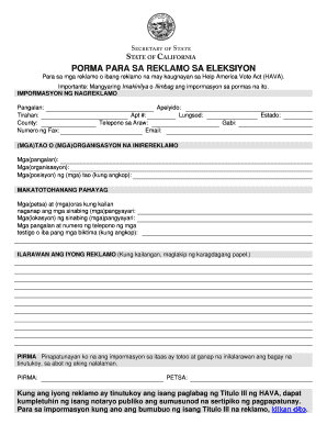 Election Complaint Form