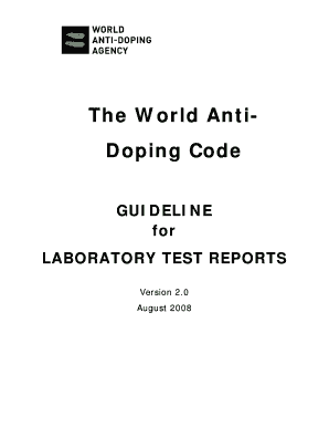 World Anti-Doping Code Laboratory Test Report