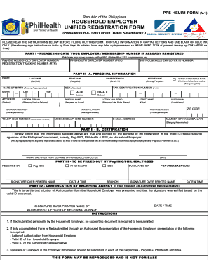 Philippines Household Employer Registration Form