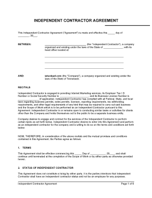 Independent Contractor Agreement