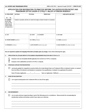 USPTO Form PTO-158T