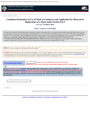 USPTO Trademark Renewal Form