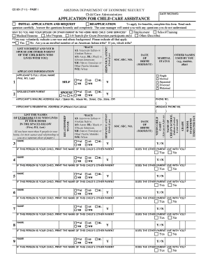 Arizona Child Care Assistance Application