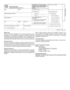Alaska Corporation Net Income Tax Payment Voucher