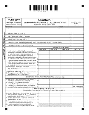 Georgia Underpayment of Estimated Tax by Composite Filers