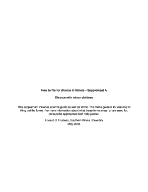 Illinois Divorce Forms Supplement A
