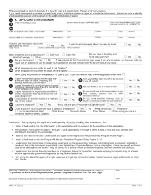 California Application for CalFresh, Cash Aid, and Medi-Cal