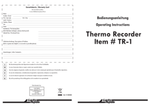 Garantiekarte / Warranty Card