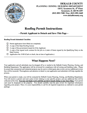 DeKalb County Roofing Permit Application
