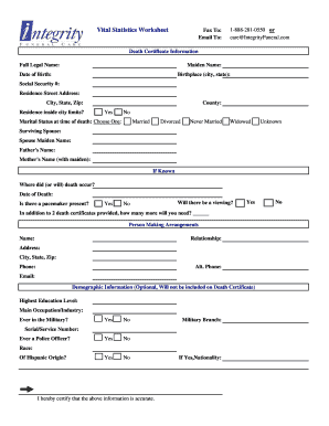 Texas Cremation Authorization Form