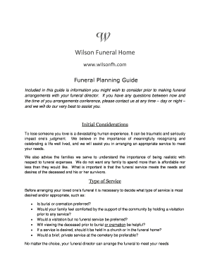 Funeral Planning Guide