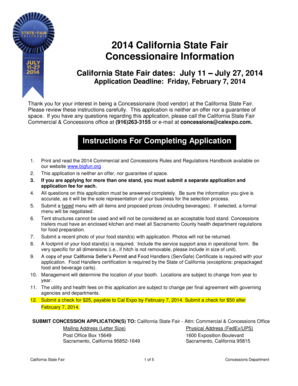 Agreement for car parking - 2014 California State Fair Concessionaire Information