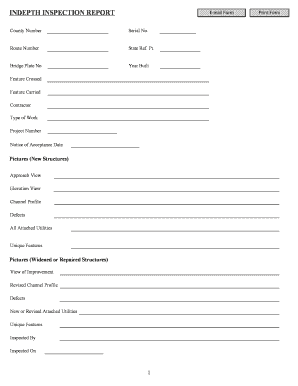 Bridge Inspection Report Form