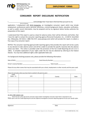 Employment Background Check Authorization Form