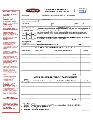 Flexible Spending Account Claim Form