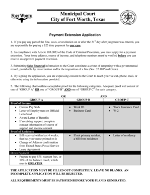 Payment Extension Application