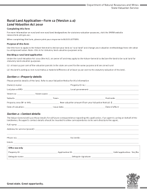 Rural Land Application Form