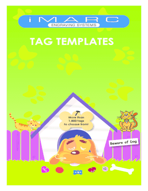 Pet Tag Engraving Templates